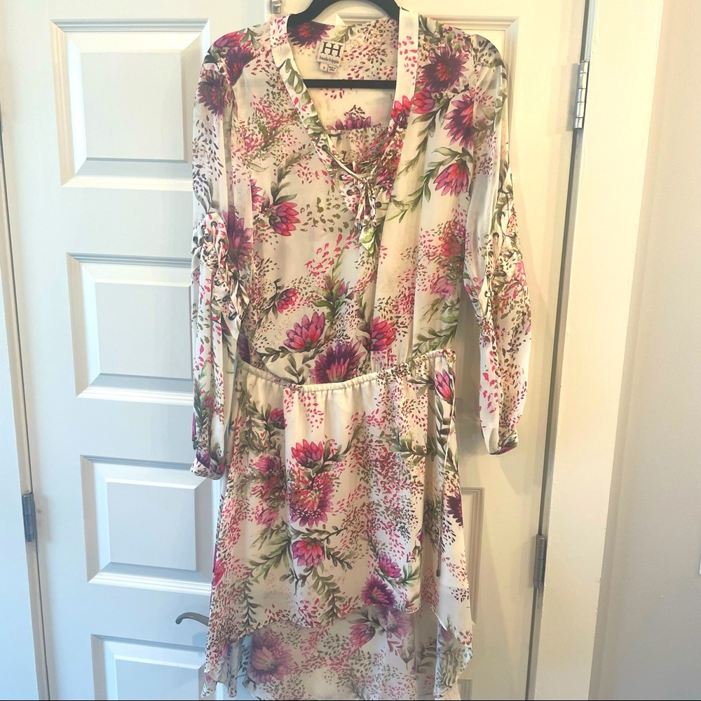Haute hippie hi-lo long sleeve dress